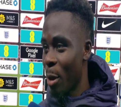 薩卡：能夠回歸英格蘭隊并取得進球真的很開心，這種感覺很好